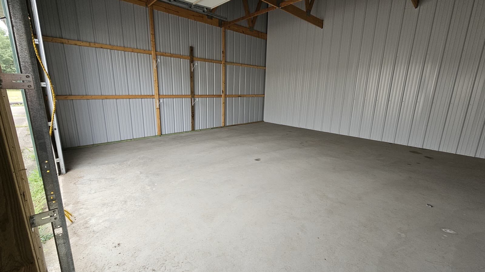 Interior of 24x24 storage unit at Long Lake Toy Sheds Park Rapids MN