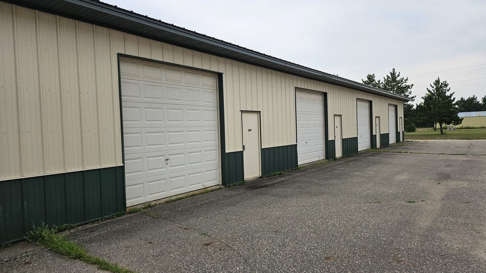 Storage unit interior looking out toward drive aisle